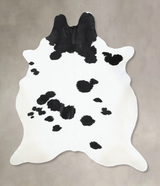 Black and White XX-Large Brazilian Cowhide Rug 8'10"H x 6'10"W #B12652 by Hudson Hides