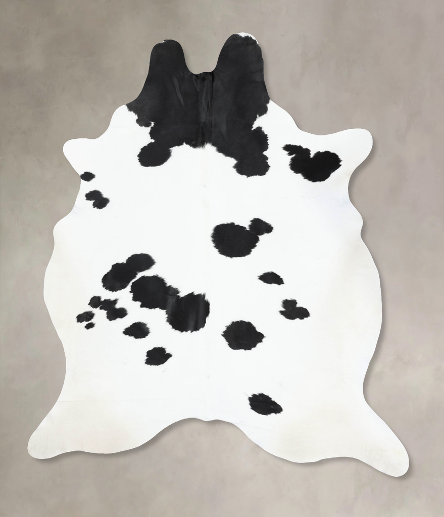 Black and White XX-Large Brazilian Cowhide Rug 8'10"H x 6'10"W #B12652 by Hudson Hides