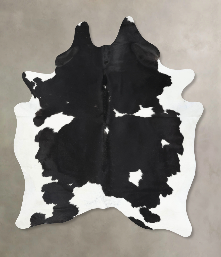 Black and White XX-Large Brazilian Cowhide Rug 8'7"H x 6'8"W #B12654 by Hudson Hides