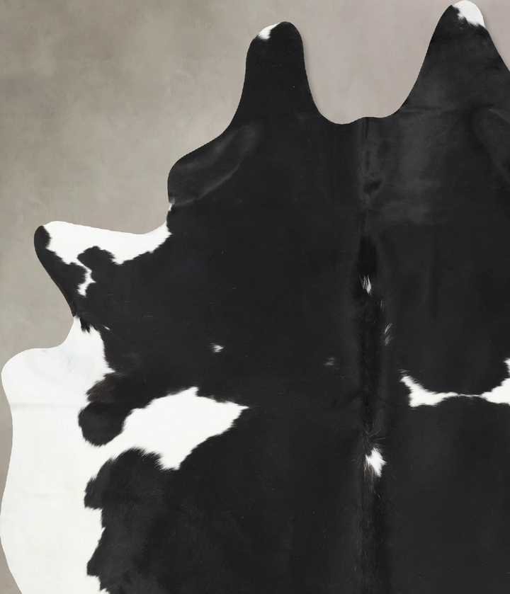 Black and White XX-Large Brazilian Cowhide Rug 8'7"H x 6'8"W #B12654 by Hudson Hides