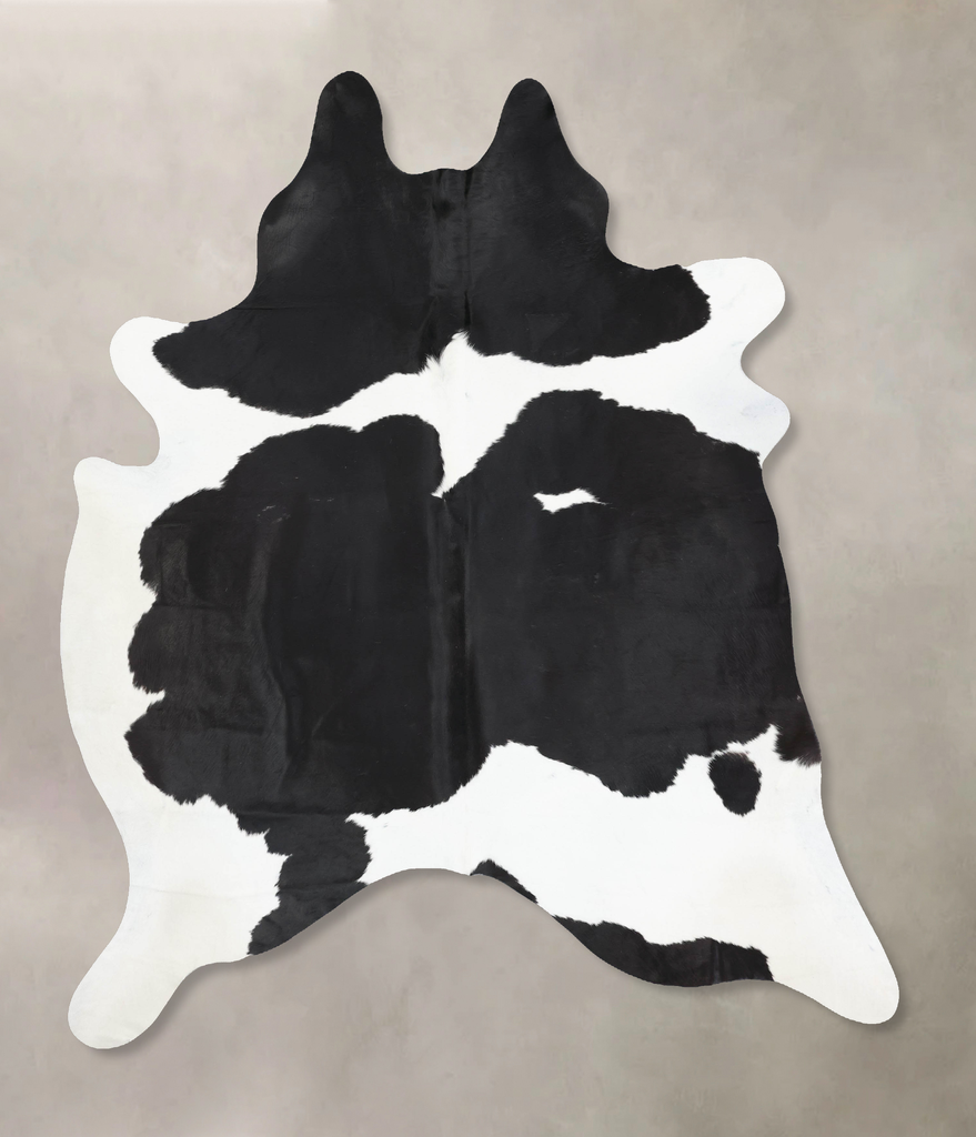Black and White XX-Large Brazilian Cowhide Rug 8'5"H x 6'9"W #B12655 by Hudson Hides