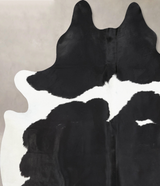 Black and White XX-Large Brazilian Cowhide Rug 8'5"H x 6'9"W #B12655 by Hudson Hides