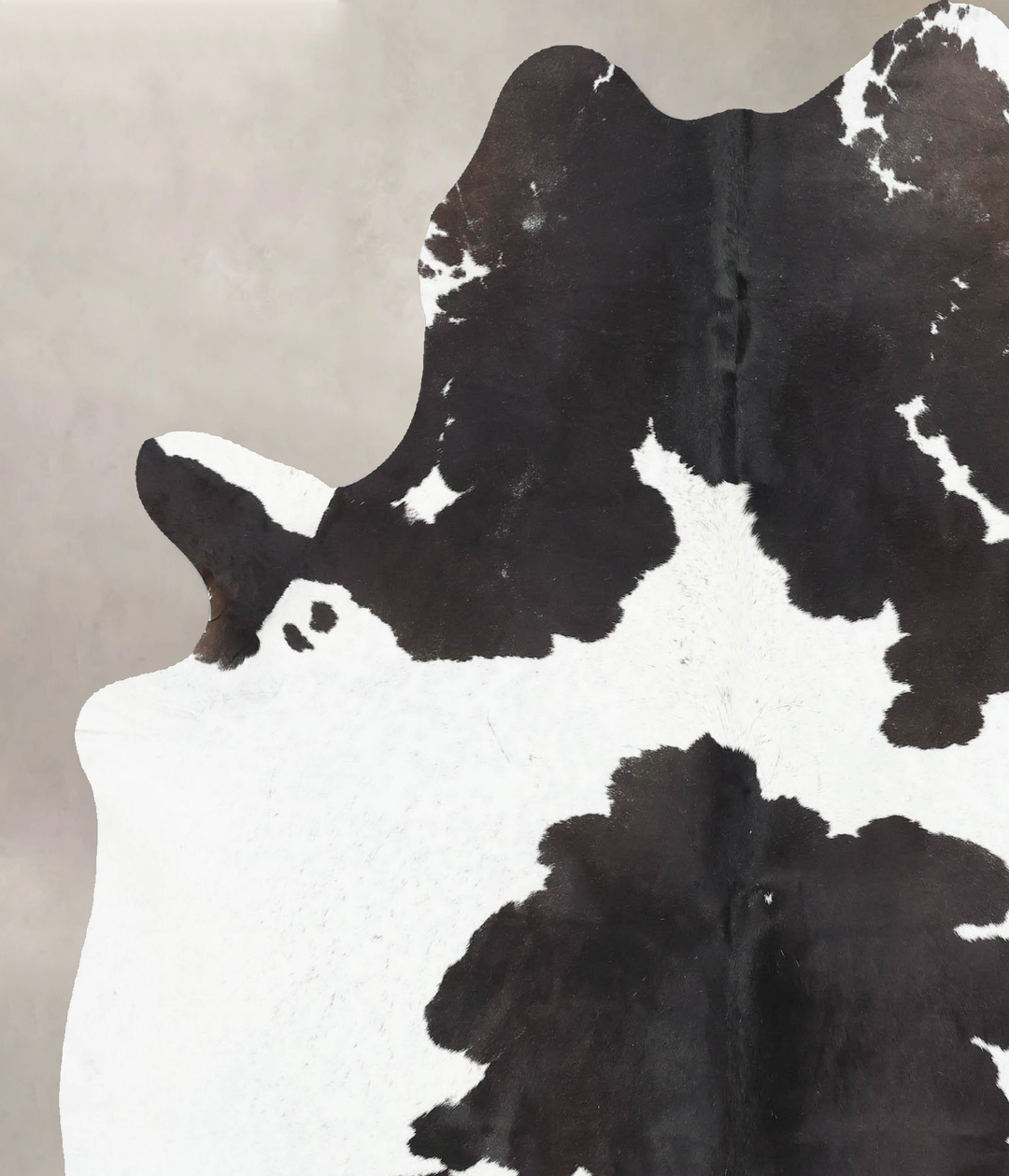 Black and White X-Large Brazilian Cowhide Rug 7'3"H x 6'3"W #B12656 by