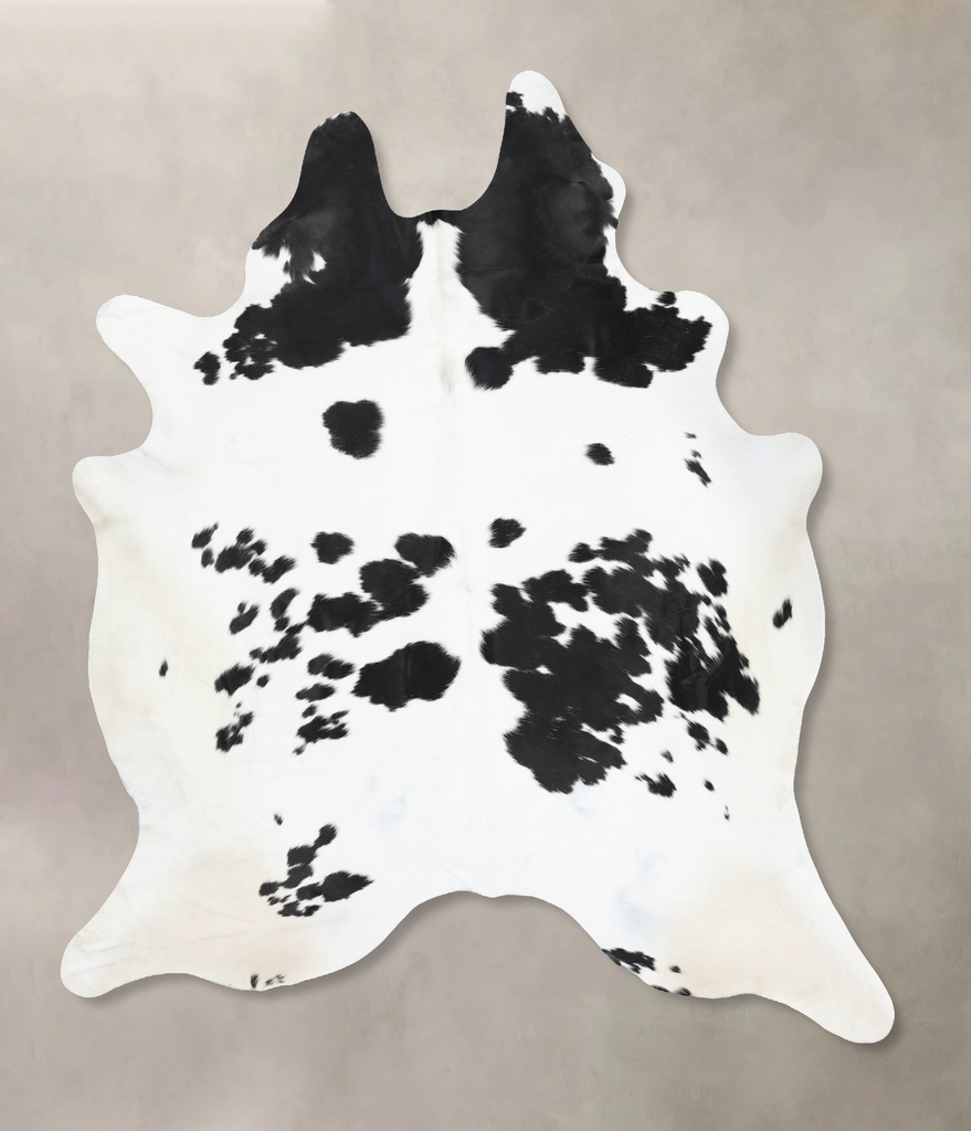 Black and White XX-Large Brazilian Cowhide Rug 8'7"H x 7'1"W #B12657 by Hudson Hides