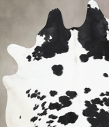 Black and White XX-Large Brazilian Cowhide Rug 8'7"H x 7'1"W #B12657 by Hudson Hides