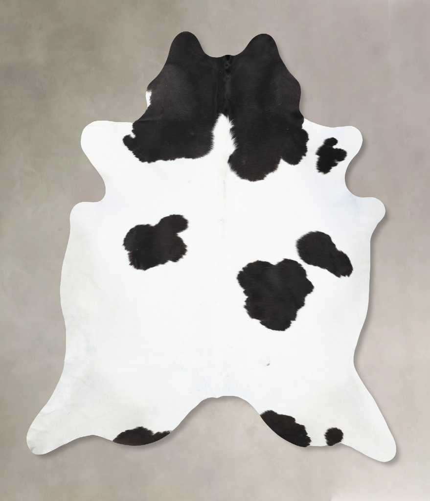 Black and White XX-Large Brazilian Cowhide Rug 8'6"H x 7'3"W #B12658 by Hudson Hides