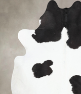 Black and White XX-Large Brazilian Cowhide Rug 8'6"H x 7'3"W #B12658 by Hudson Hides