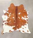Brown and White X-Large Brazilian Cowhide Rug 6'7"H x 6'0"W #B1266 by Hudson Hides