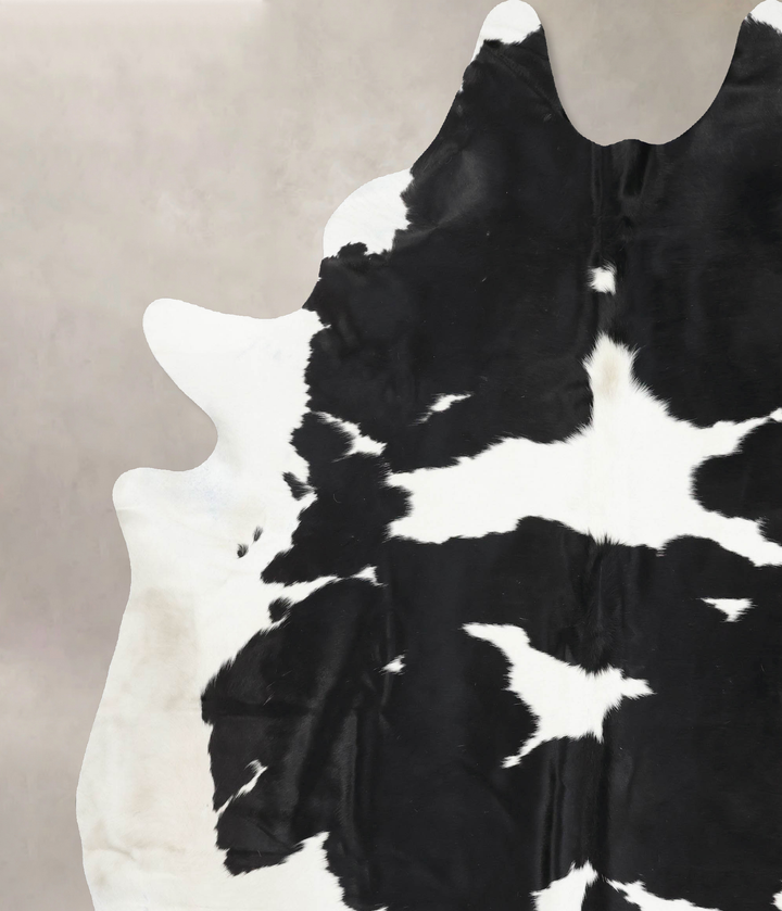 Black and White XX-Large Brazilian Cowhide Rug 9'1"H x 7'10"W #B12660 by Hudson Hides