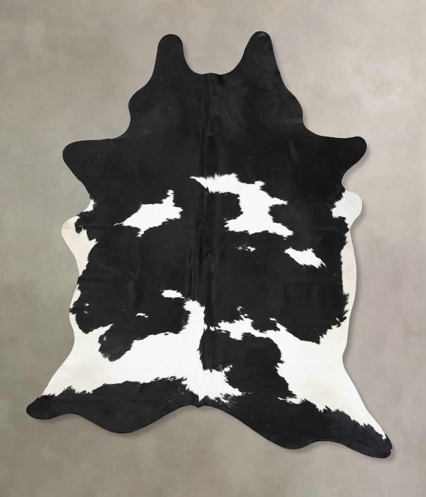 Black and White XX-Large Brazilian Cowhide Rug 9'9"H x 7'5"W #B12661 by Hudson Hides