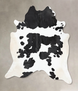 Black and White XX-Large Brazilian Cowhide Rug 8'7"H x 7'6"W #B12663 by Hudson Hides