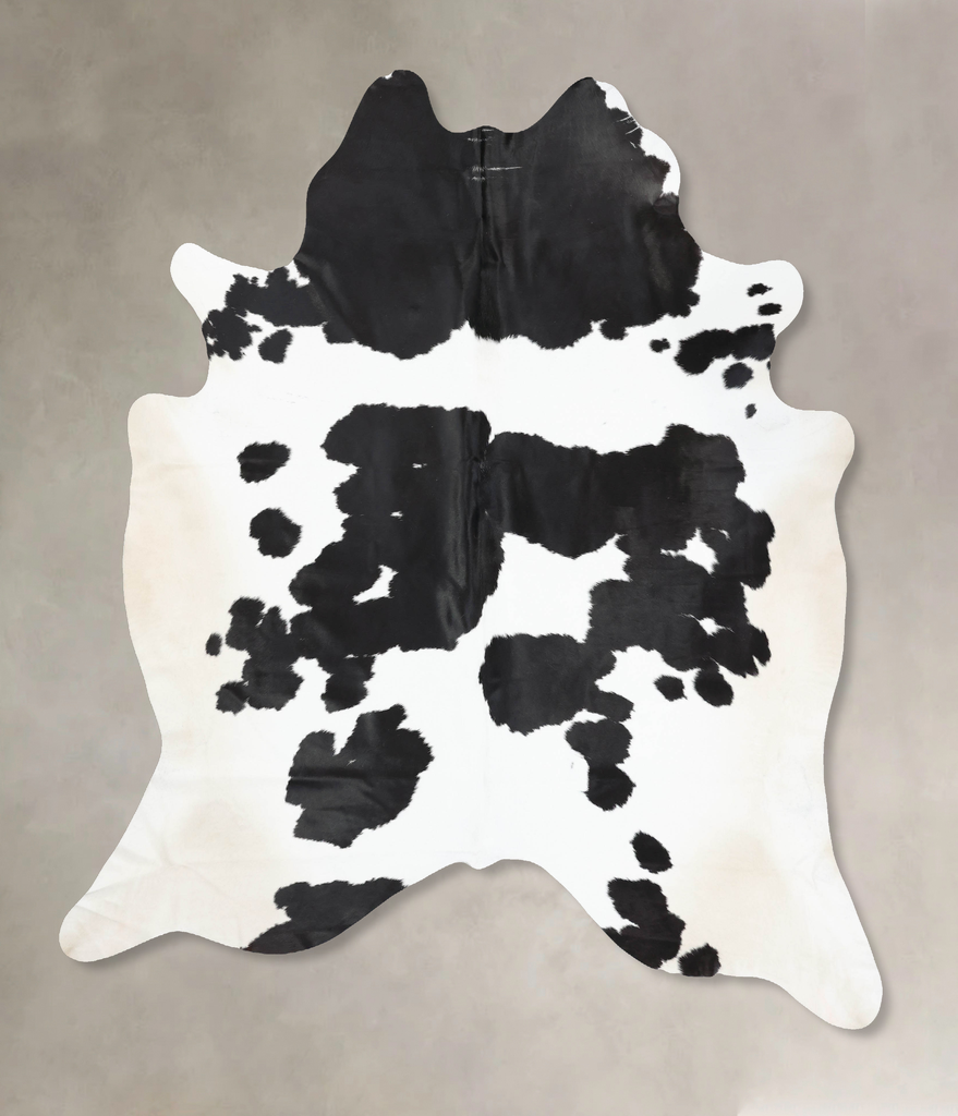 Black and White XX-Large Brazilian Cowhide Rug 8'7"H x 7'6"W #B12663 by Hudson Hides