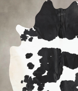 Black and White XX-Large Brazilian Cowhide Rug 8'7"H x 7'6"W #B12663 by Hudson Hides