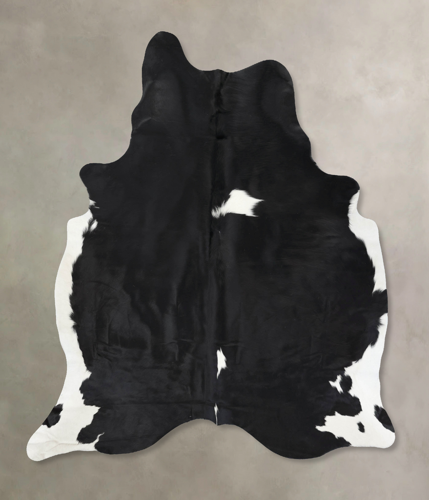 Black and White X-Large Brazilian Cowhide Rug 7'11"H x 6'3"W #B12664 by Hudson Hides