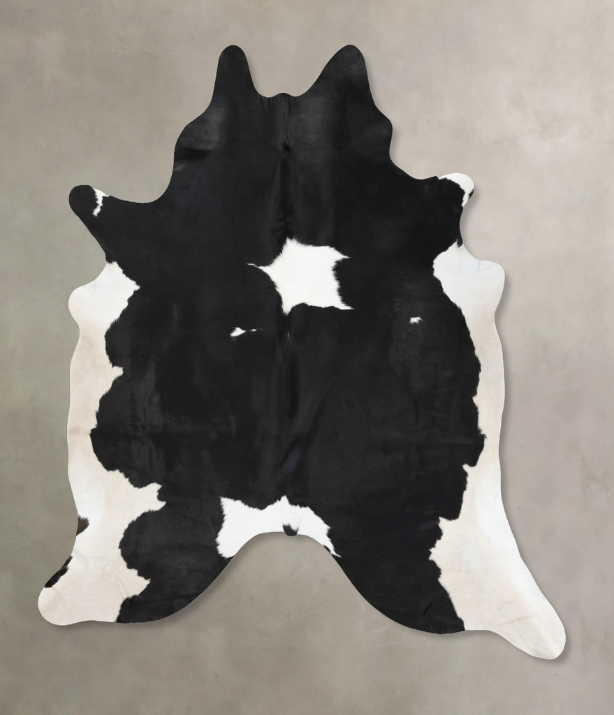Black and White XX-Large Brazilian Cowhide Rug 8'6"H x 7'1"W #B12666 by Hudson Hides