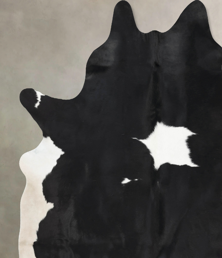 Black and White XX-Large Brazilian Cowhide Rug 8'6"H x 7'1"W #B12666 by Hudson Hides