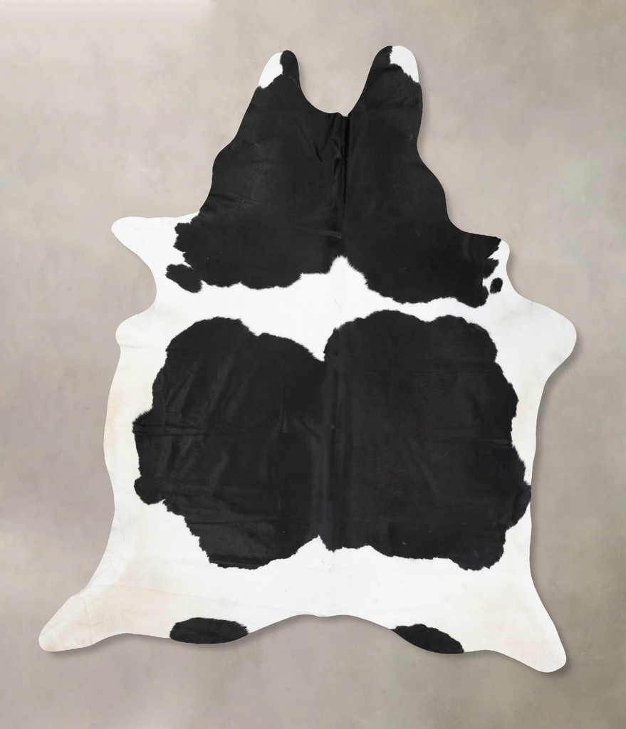 Black and White XX-Large Brazilian Cowhide Rug 9'11"H x 7'9"W #B12667 by Hudson Hides