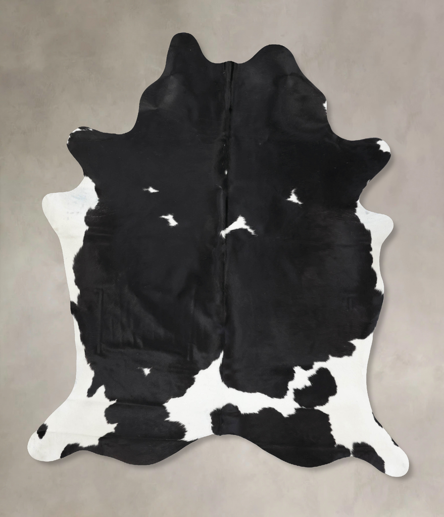 Black and White XX-Large Brazilian Cowhide Rug 8'5"H x 6'11"W #B12669 by Hudson Hides