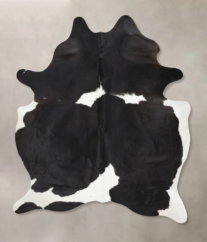 Black and White X-Large Brazilian Cowhide Rug 7'9"H x 5'11"W #B12670 by Hudson Hides