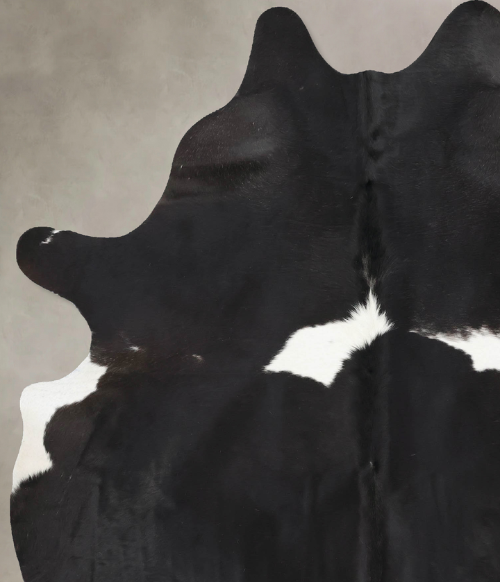 Black and White X-Large Brazilian Cowhide Rug 7'9"H x 5'11"W #B12670 by Hudson Hides