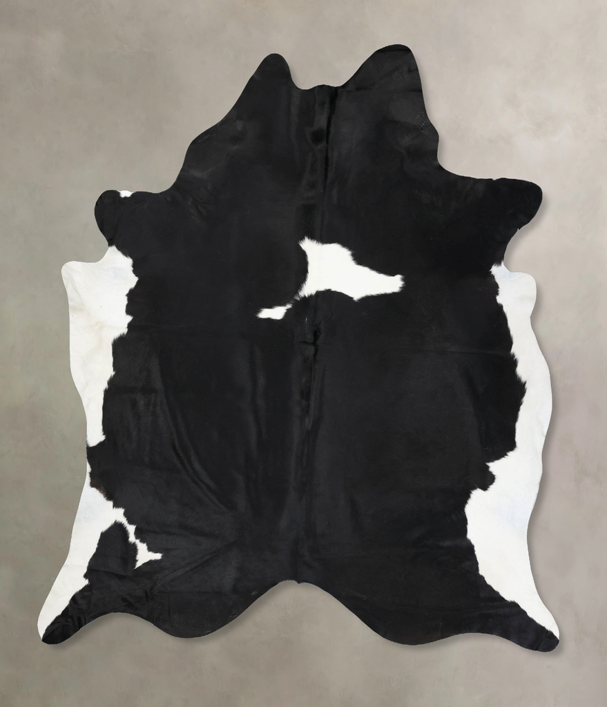 Black and White XX-Large Brazilian Cowhide Rug 8'11"H x 7'5"W #B12671 by Hudson Hides