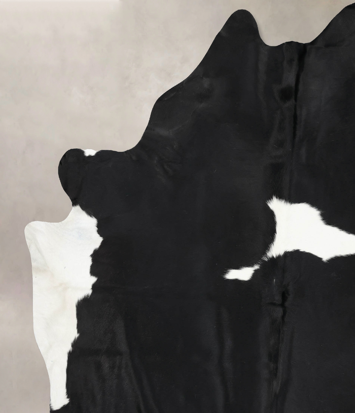 Black and White XX-Large Brazilian Cowhide Rug 8'11"H x 7'5"W #B12671 by Hudson Hides