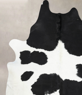 Black and White XX-Large Brazilian Cowhide Rug 8'3"H x 7'2"W #B12672 by Hudson Hides