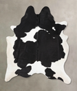 Black and White XX-Large Brazilian Cowhide Rug 8'11"H x 6'11"W #B12673 by Hudson Hides