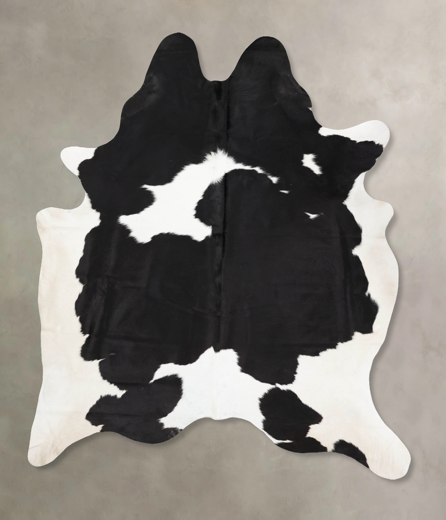 Black and White XX-Large Brazilian Cowhide Rug 8'11"H x 6'11"W #B12673 by Hudson Hides