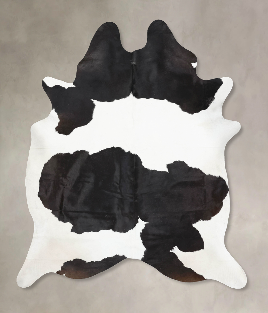 Black and White XX-Large Brazilian Cowhide Rug 8'8"H x 6'9"W #B12674 by Hudson Hides