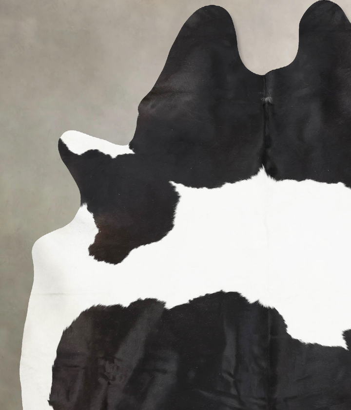 Black and White XX-Large Brazilian Cowhide Rug 8'8"H x 6'9"W #B12674 by Hudson Hides
