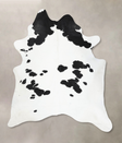 Black and White XX-Large Brazilian Cowhide Rug 9'0"H x 7'6"W #B12675 by Hudson Hides