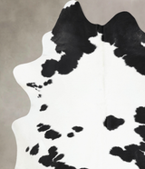 Black and White XX-Large Brazilian Cowhide Rug 9'0"H x 7'6"W #B12675 by Hudson Hides