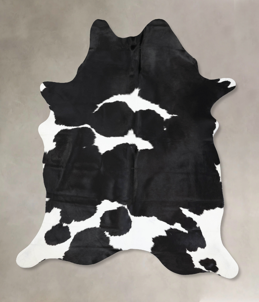 Black and White XX-Large Brazilian Cowhide Rug 9'0"H x 6'10"W #B12676 by Hudson Hides