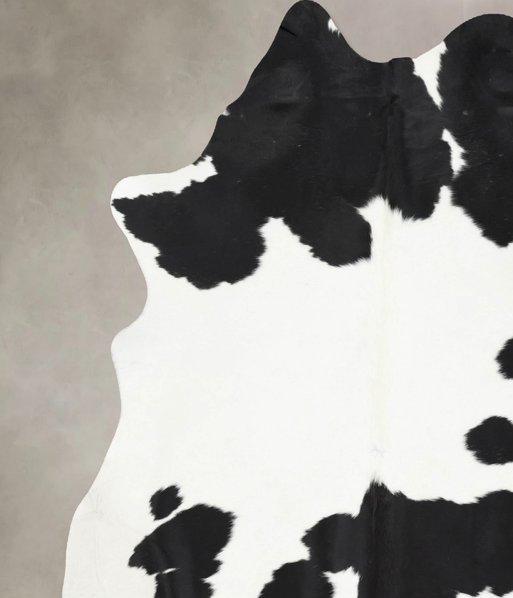 Black and White XX-Large Brazilian Cowhide Rug 8'1"H x 6'9"W #B12679 by Hudson Hides