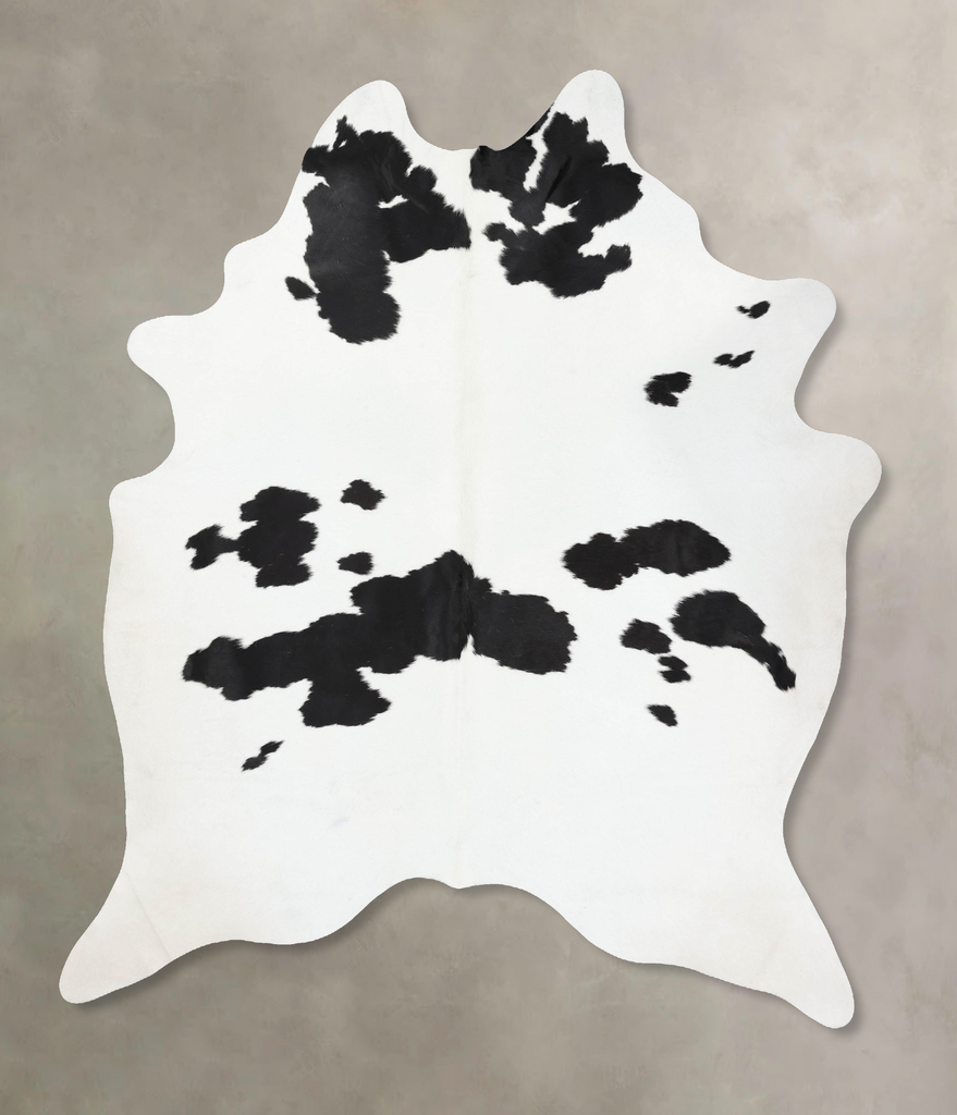 Black and White XX-Large Brazilian Cowhide Rug 8'10"H x 7'1"W #B12680 by Hudson Hides
