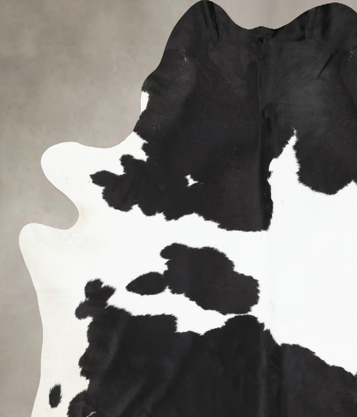 Black and White XX-Large Brazilian Cowhide Rug 8'6"H x 7'0"W #B12681 by Hudson Hides