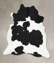 Black and White XX-Large Brazilian Cowhide Rug 7'8"H x 7'0"W #B12682 by Hudson Hides