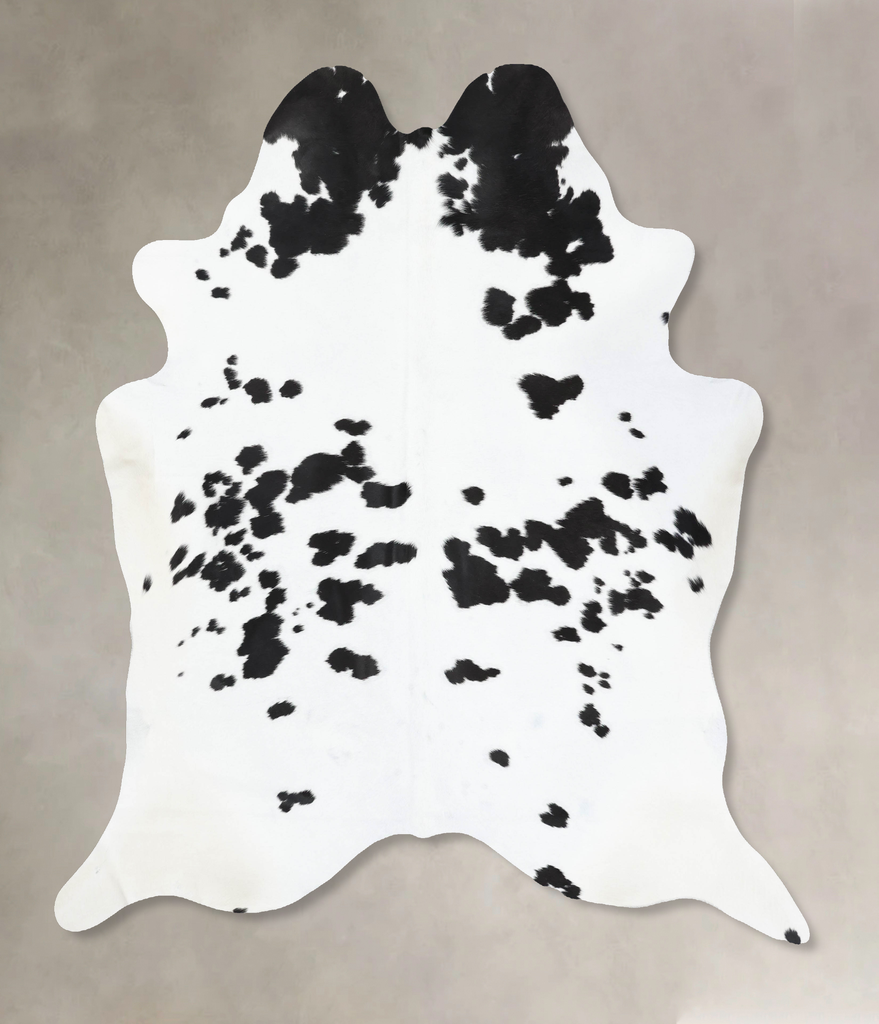 Black and White XX-Large Brazilian Cowhide Rug 8'8"H x 7'5"W #B12683 by Hudson Hides