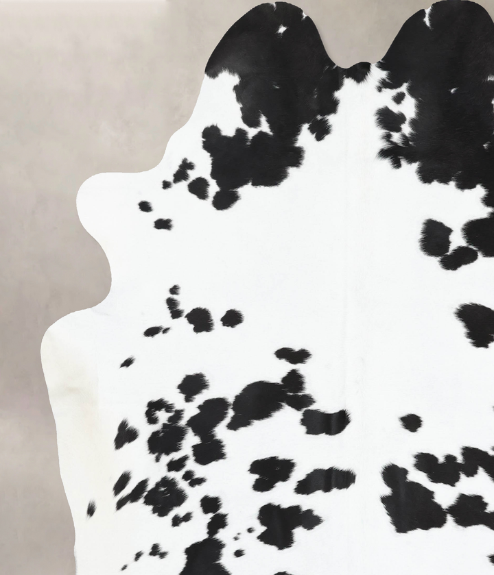 Black and White XX-Large Brazilian Cowhide Rug 8'8"H x 7'5"W #B12683 by Hudson Hides