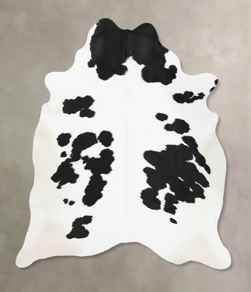 Black and White XX-Large Brazilian Cowhide Rug 8'4"H x 7'5"W #B12684 by Hudson Hides