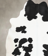 Black and White XX-Large Brazilian Cowhide Rug 8'4"H x 7'5"W #B12684 by Hudson Hides