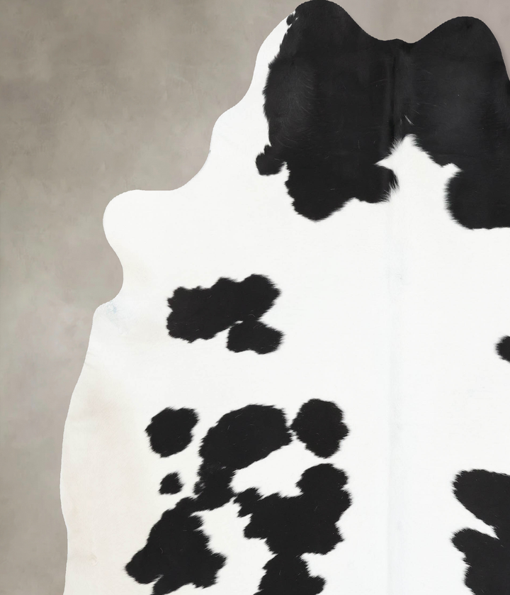 Black and White XX-Large Brazilian Cowhide Rug 8'4"H x 7'5"W #B12684 by Hudson Hides