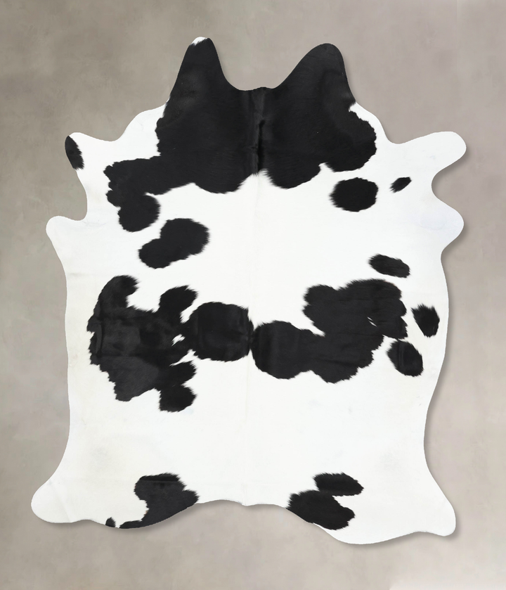 Black and White X-Large Brazilian Cowhide Rug 7'7"H x 6'2"W #B12685 by Hudson Hides