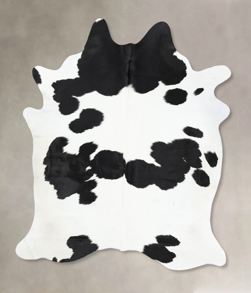 Black and White X-Large Brazilian Cowhide Rug 7'7"H x 6'2"W #B12685 by Hudson Hides