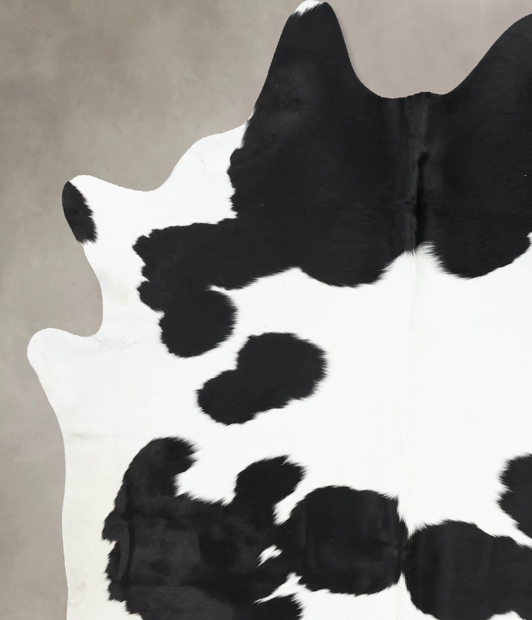 Black and White X-Large Brazilian Cowhide Rug 7'7"H x 6'2"W #B12685 by