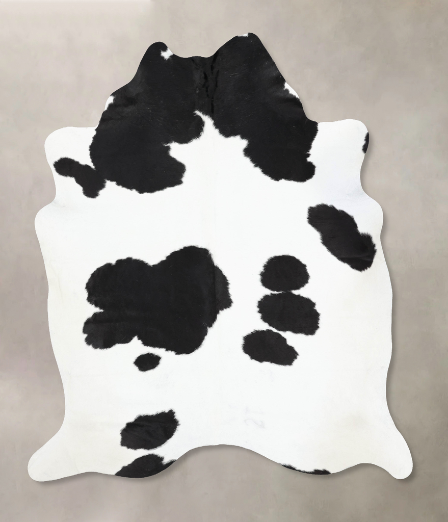 Black and White XX-Large Brazilian Cowhide Rug 8'0"H x 6'9"W #B12686 by Hudson Hides