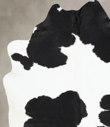 Black and White XX-Large Brazilian Cowhide Rug 8'0"H x 6'9"W #B12686 by Hudson Hides