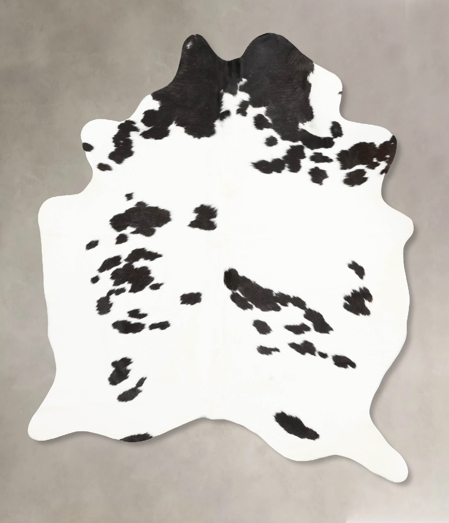 Black and White X-Large Brazilian Cowhide Rug 7'6"H x 5'7"W #B12692 by Hudson Hides