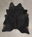 Solid Black X-Large Brazilian Cowhide Rug 7'6"H x 6'2"W #B12693 by Hudson Hides